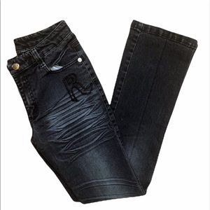 Dark Wash Denim Flare Jeans